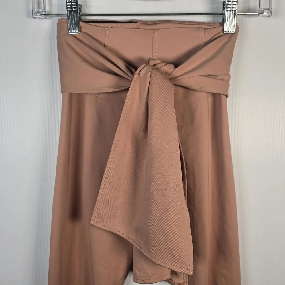 NIKE Women DriFit Studio Wrap Power High Rise Tights W Wrap Tie RoseGold Size XS